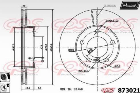 Maxtech 873021.6060 - Discofreno autozon.pro