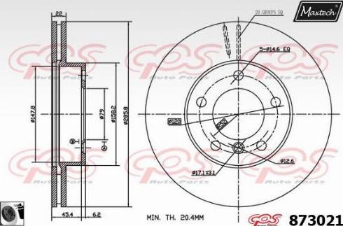 Maxtech 873021.0060 - Discofreno autozon.pro