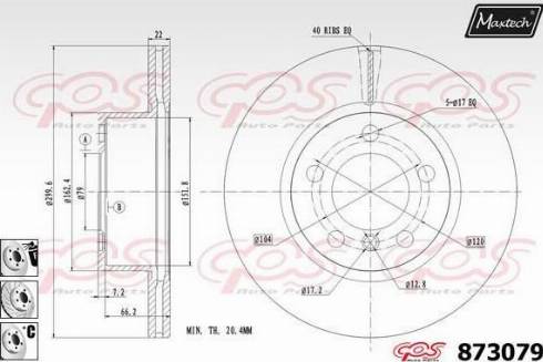 Maxtech 873079.6880 - Discofreno autozon.pro