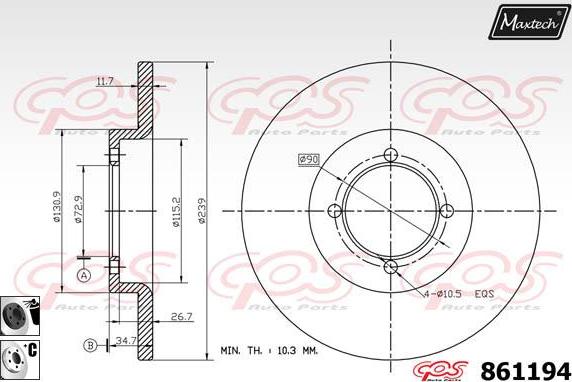 Maxtech 873079 - Discofreno autozon.pro