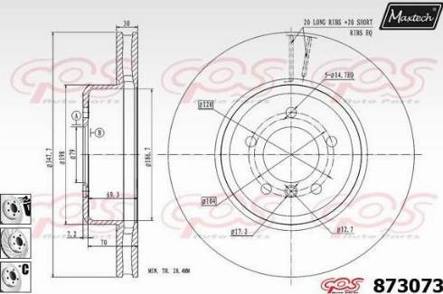 Maxtech 873073.6880 - Discofreno autozon.pro