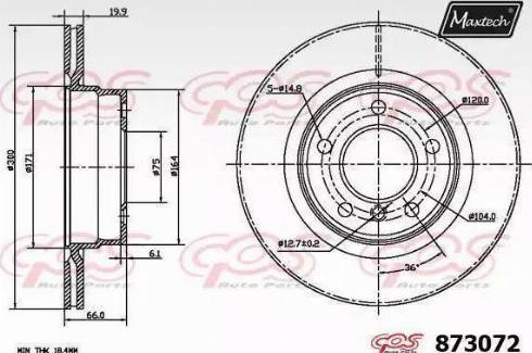 Maxtech 873072.0000 - Discofreno autozon.pro