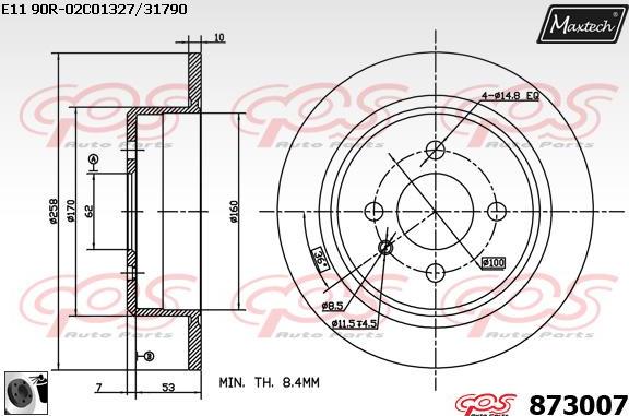 Maxtech 873072 - Discofreno autozon.pro