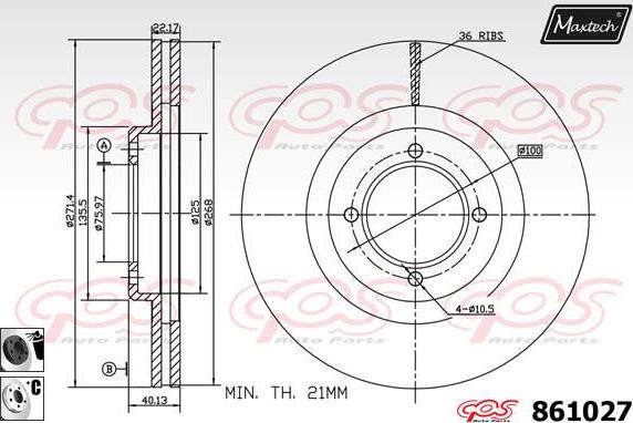 Maxtech 872511 - Tamburo freno autozon.pro