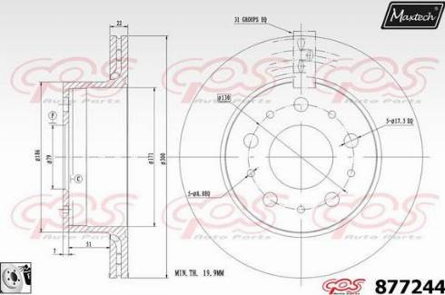 Maxtech 877244.0080 - Discofreno autozon.pro