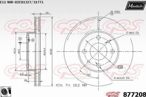 Maxtech 877208.0060 - Discofreno autozon.pro