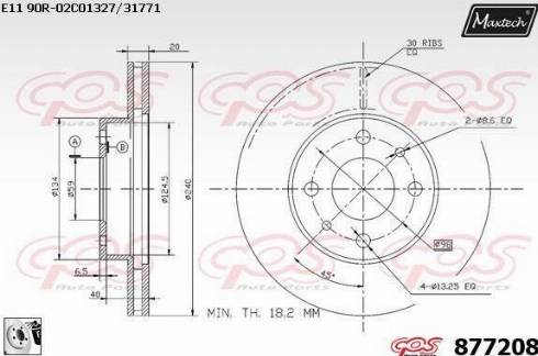 Maxtech 877208.0080 - Discofreno autozon.pro