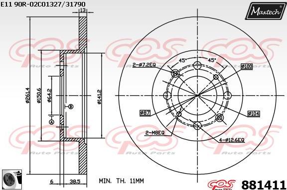 Maxtech 877208 - Discofreno autozon.pro