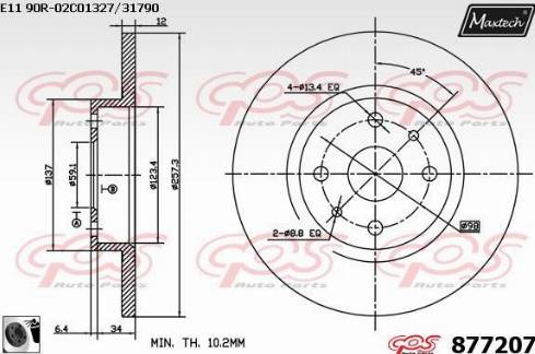 Maxtech 877207.0060 - Discofreno autozon.pro