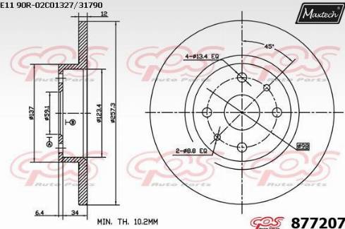 Maxtech 877207.0000 - Discofreno autozon.pro