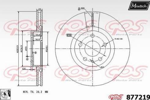 Maxtech 877219.0080 - Discofreno autozon.pro