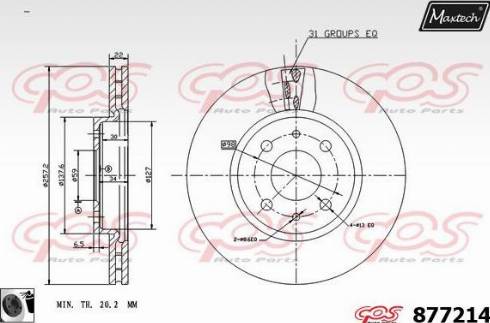 Maxtech 877214.0060 - Discofreno autozon.pro