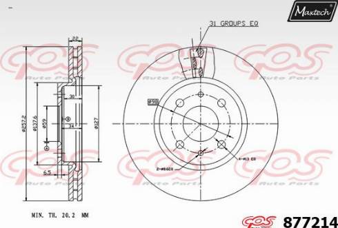 Maxtech 877214.0000 - Discofreno autozon.pro