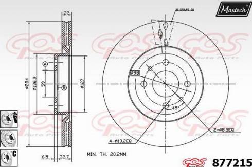 Maxtech 877215.6880 - Discofreno autozon.pro