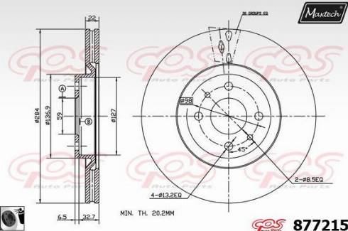 Maxtech 877215.0060 - Discofreno autozon.pro