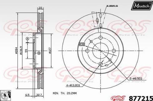 Maxtech 877215.0080 - Discofreno autozon.pro