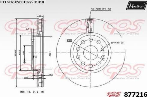 Maxtech 877216.0000 - Discofreno autozon.pro