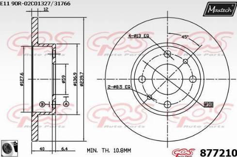 Maxtech 877210.0060 - Discofreno autozon.pro