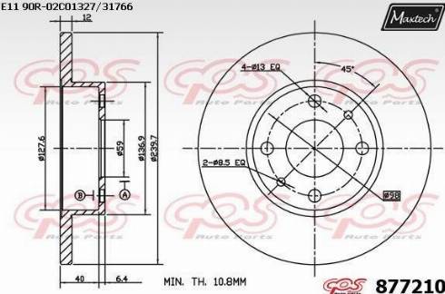 Maxtech 877210.0000 - Discofreno autozon.pro