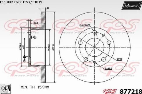 Maxtech 877218.0080 - Discofreno autozon.pro