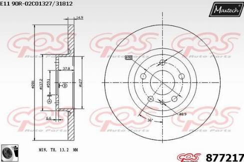 Maxtech 877217.0060 - Discofreno autozon.pro