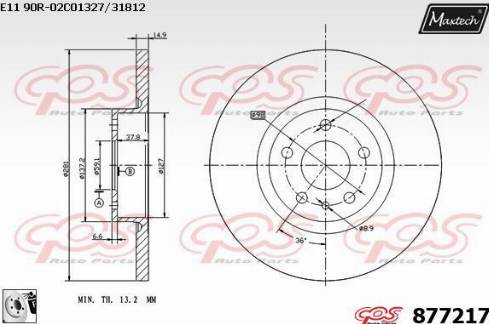 Maxtech 877217.0080 - Discofreno autozon.pro