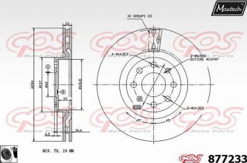 Maxtech 877233.0060 - Discofreno autozon.pro