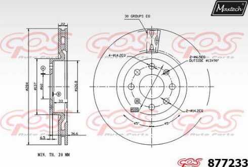 Maxtech 877233.0000 - Discofreno autozon.pro