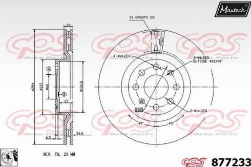 Maxtech 877233.0080 - Discofreno autozon.pro