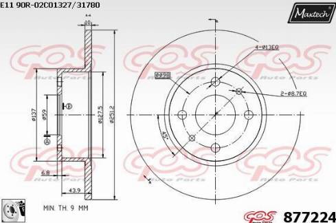 Maxtech 877224.0080 - Discofreno autozon.pro