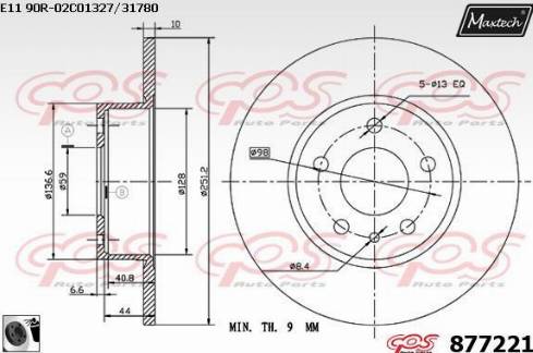 Maxtech 877221.0060 - Discofreno autozon.pro