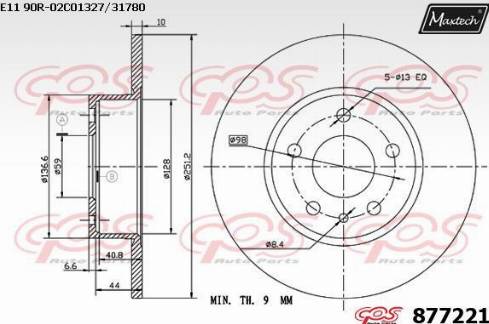 Maxtech 877221.0000 - Discofreno autozon.pro