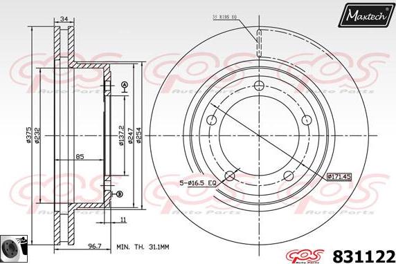 Maxtech 877221 - Discofreno autozon.pro