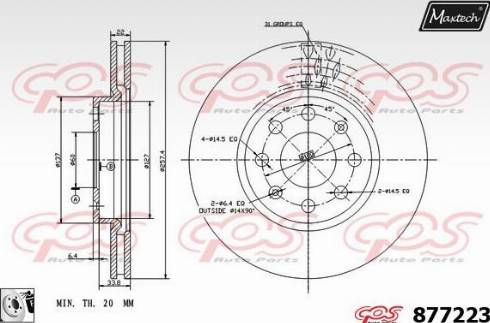 Maxtech 877223.0080 - Discofreno autozon.pro