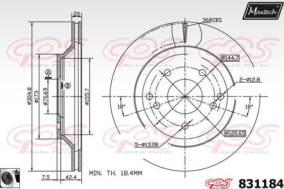 Maxtech 877223 - Discofreno autozon.pro