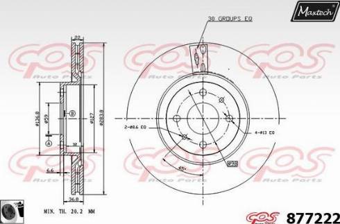 Maxtech 877222.0060 - Discofreno autozon.pro