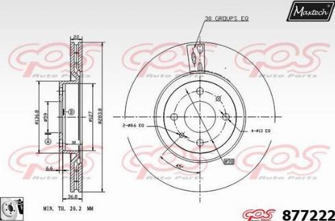 Maxtech 877222.0080 - Discofreno autozon.pro