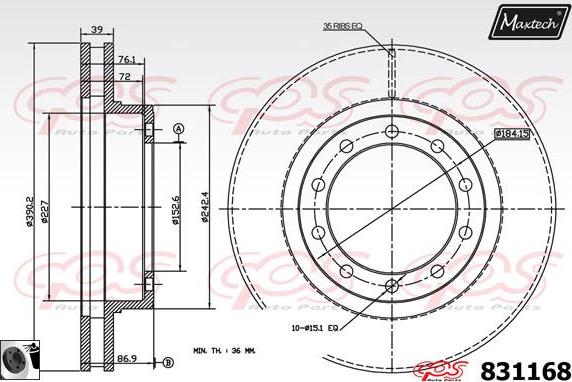 Maxtech 877222 - Discofreno autozon.pro