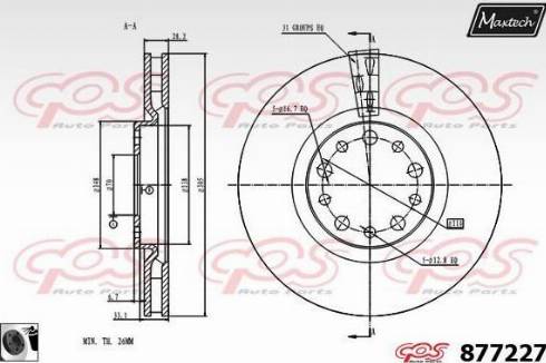 Maxtech 877227.0060 - Discofreno autozon.pro