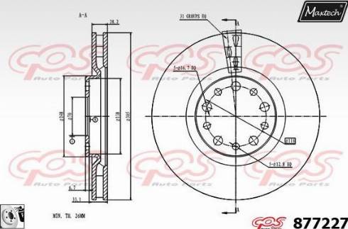 Maxtech 877227.0080 - Discofreno autozon.pro