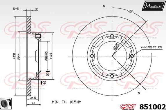 Maxtech 877227 - Discofreno autozon.pro