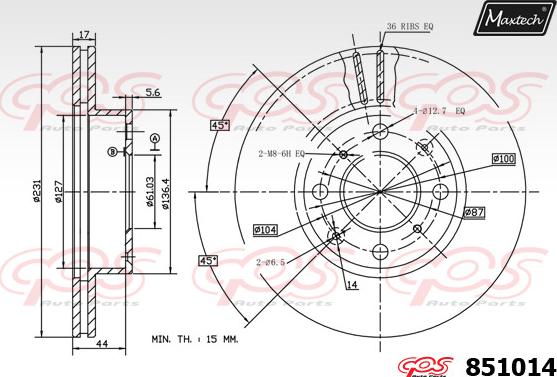 Maxtech 70160094 - Kit manicotti di guida, Pinza freno autozon.pro