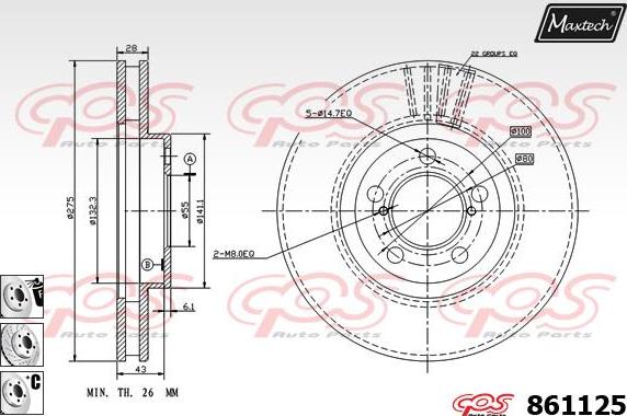 Maxtech 70160090 - Kit manicotti di guida, Pinza freno autozon.pro