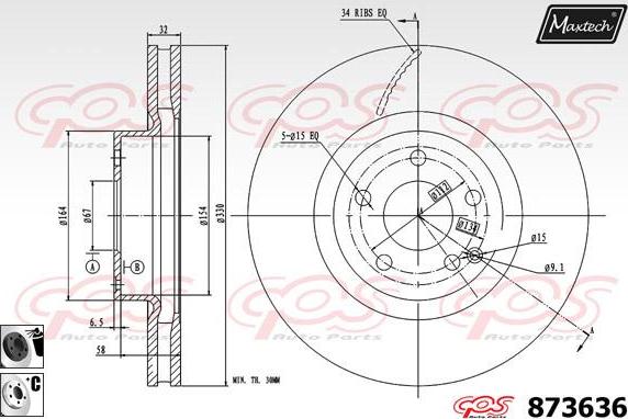 Maxtech 70160097 - Kit manicotti di guida, Pinza freno autozon.pro