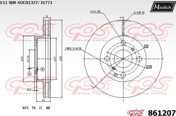 Maxtech 70160049 - Kit manicotti di guida, Pinza freno autozon.pro