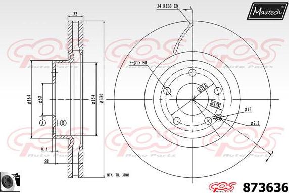 Maxtech 70160056 - Kit manicotti di guida, Pinza freno autozon.pro