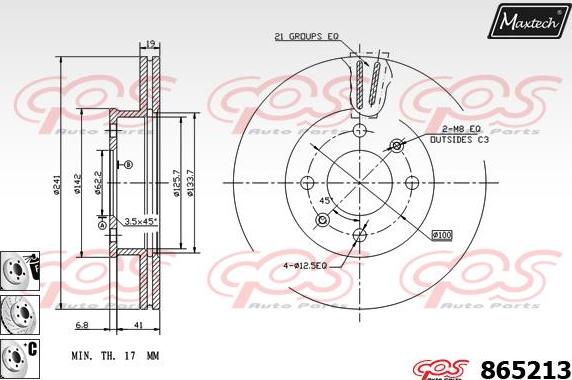 Maxtech 70160057 - Kit manicotti di guida, Pinza freno autozon.pro