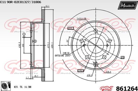 Maxtech 70160069 - Kit manicotti di guida, Pinza freno autozon.pro