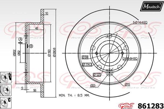 Maxtech 70160134 - Kit manicotti di guida, Pinza freno autozon.pro