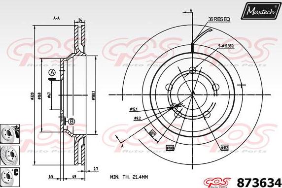 Maxtech 70160002 - Kit manicotti di guida, Pinza freno autozon.pro